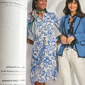 Blue and White Floral Dress